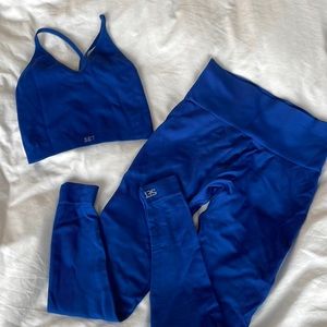SET Active sculpt flex leggings and bra top in Lucky Strike
